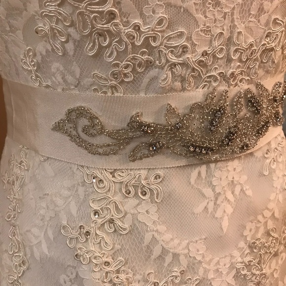 La SPOSA PRONOVIAS Belt only, MILLAR, off white, Grosgrain ribbon. - Picture 10 of 15